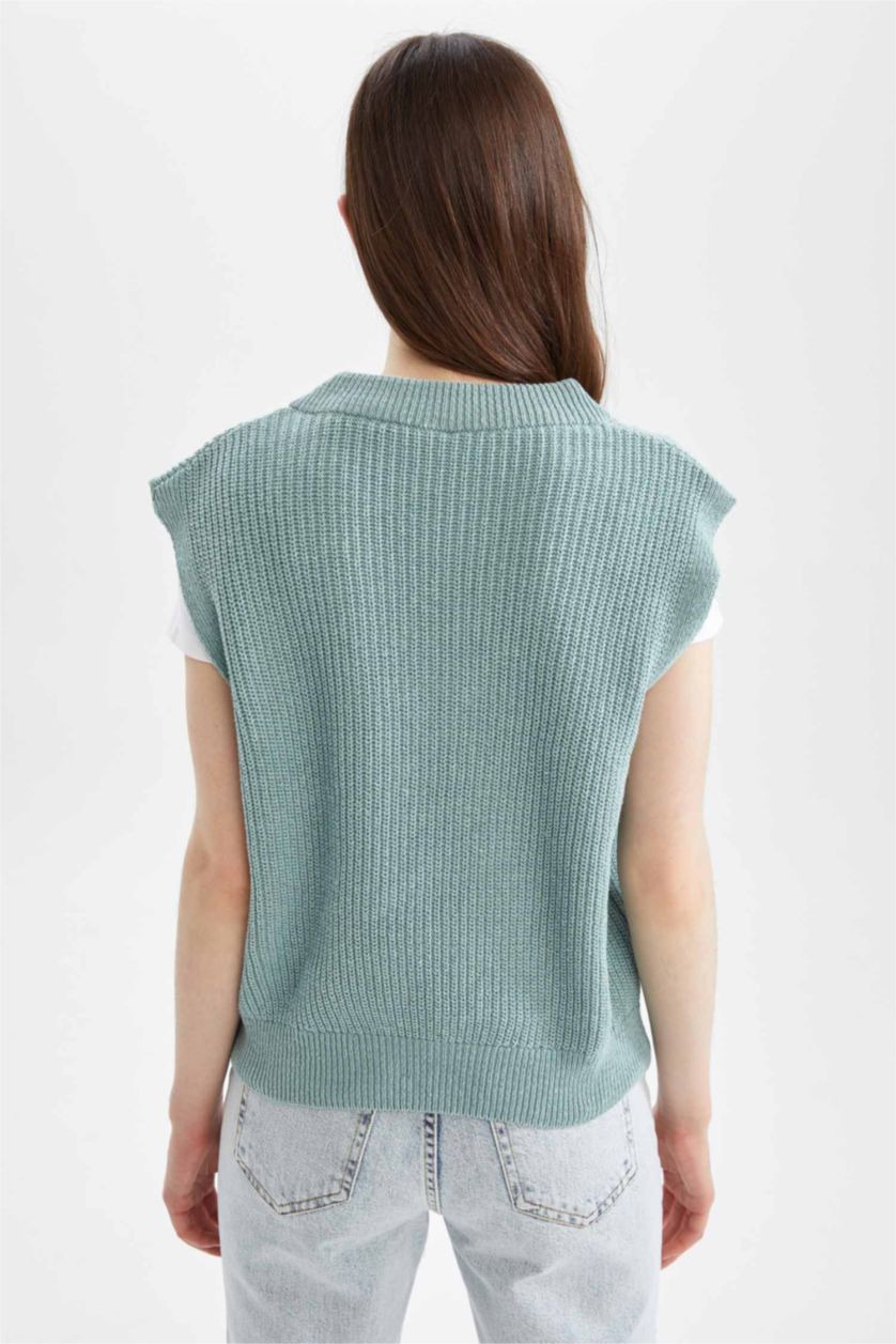 نساء نعناع Oversize Fit V-Neck