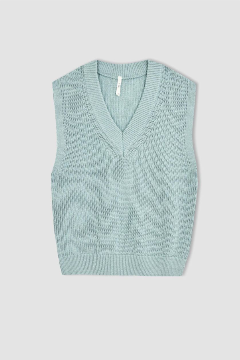 نساء نعناع Oversize Fit V-Neck