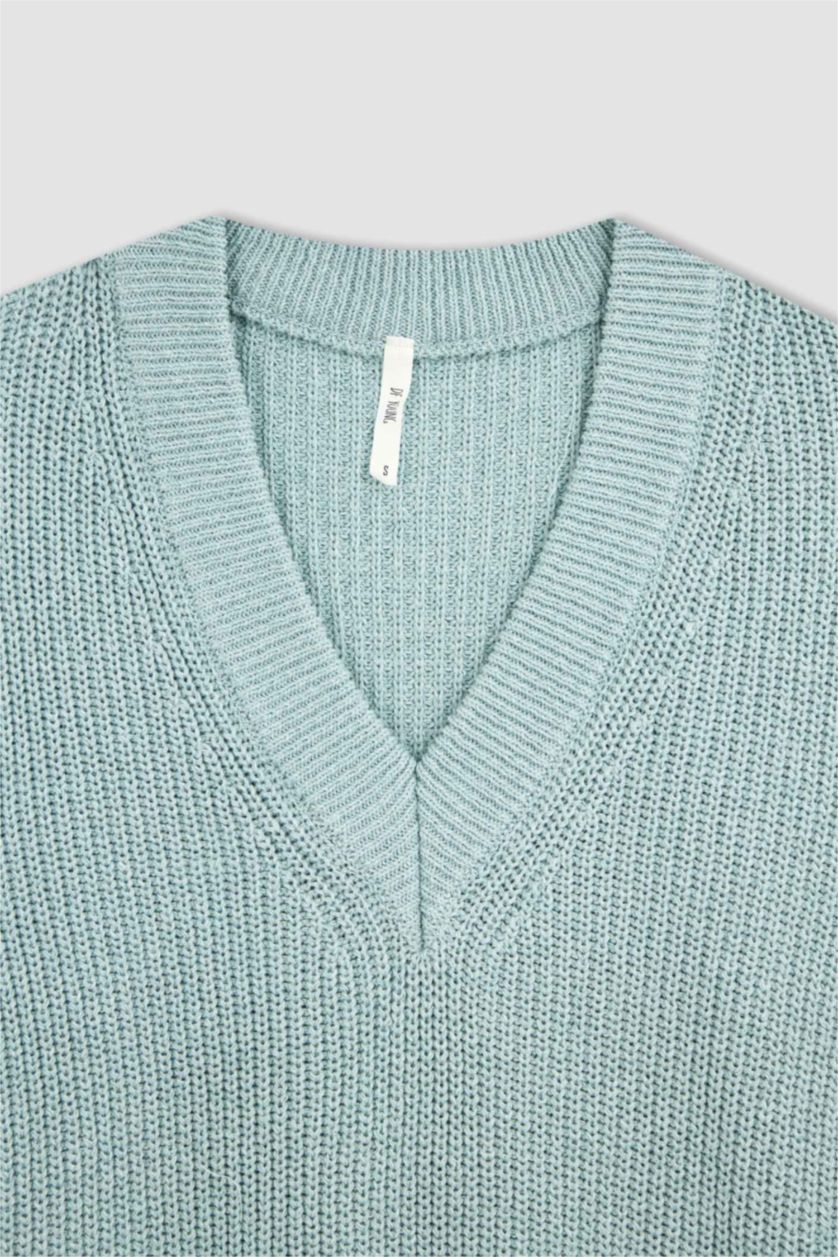 نساء نعناع Oversize Fit V-Neck