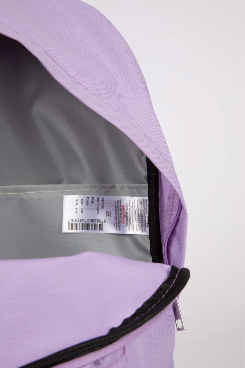 نساء أرجواني حقيبة ظهر مطبوعة وحامل قلم