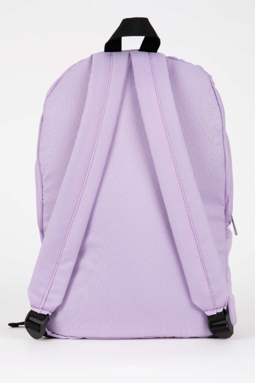 نساء أرجواني حقيبة ظهر مطبوعة وحامل قلم