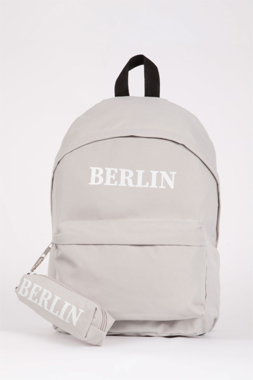 WOMAN Stone Unisex Waterproof Printed Backpack and Pen Holder