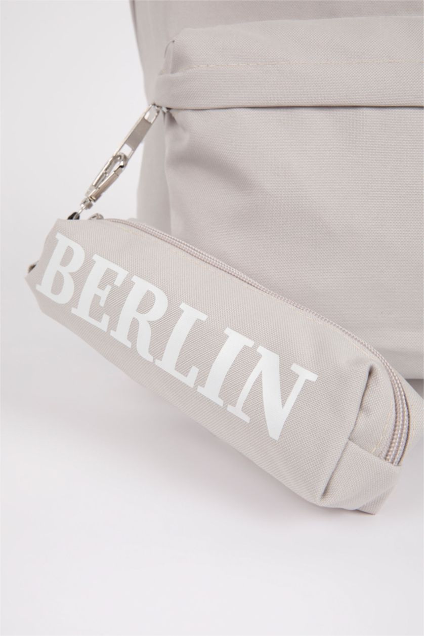 WOMAN Stone Unisex Waterproof Printed Backpack and Pen Holder