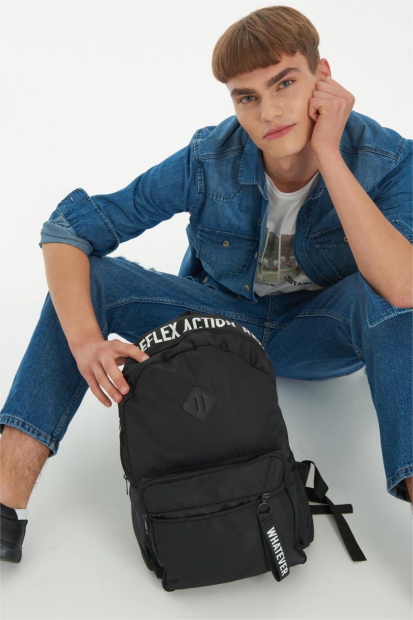 Erkek Siyah Sırt Çantası