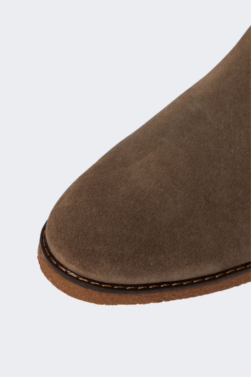 Erkek Kahve Erkek Chelsea Süet Hakiki Deri Bot