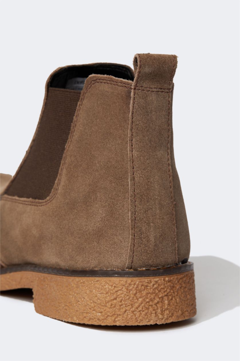 Erkek Kahve Erkek Chelsea Süet Hakiki Deri Bot
