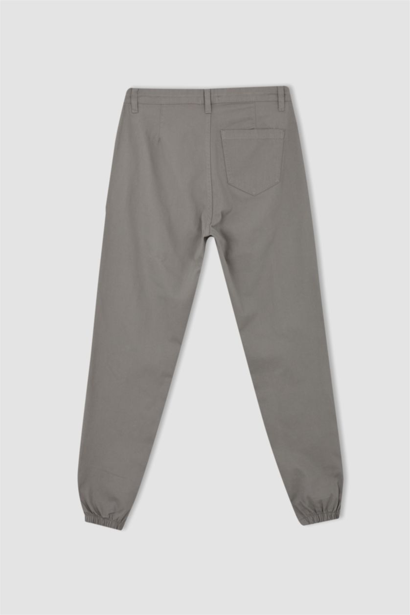 رجالي رمادي بنطلون جبردين برباط