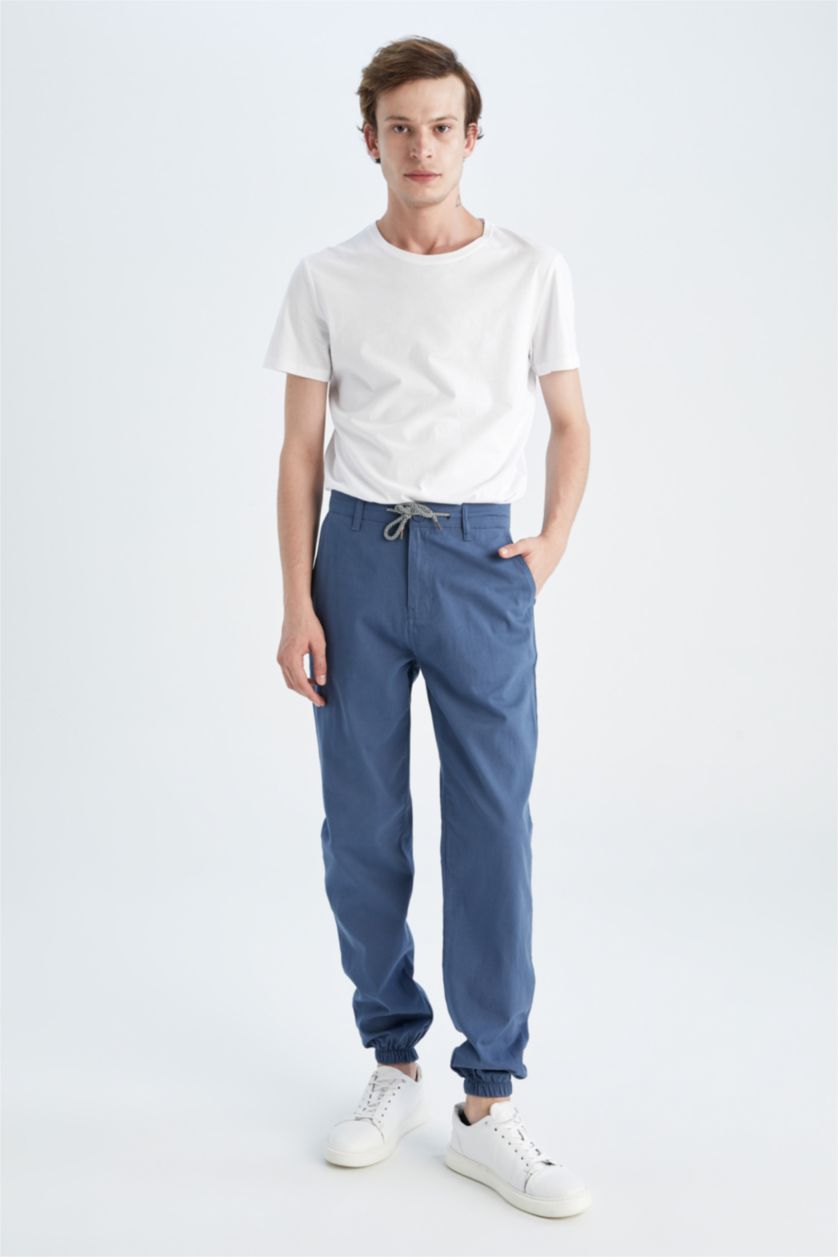 رجالي نيلي jogger Trousers