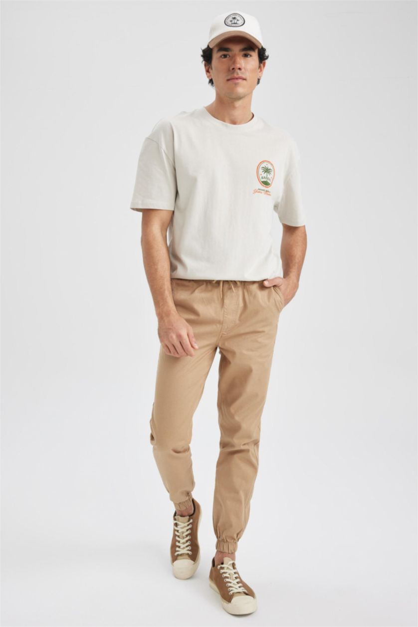 MAN Camel Jogger Slim Fit Pocket Trousers