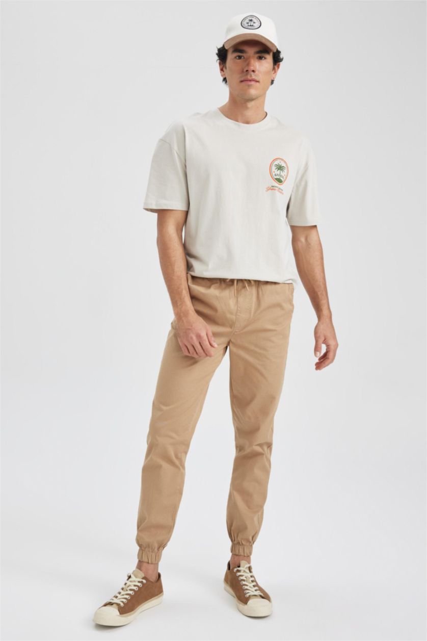 MAN Camel Jogger Slim Fit Pocket Trousers
