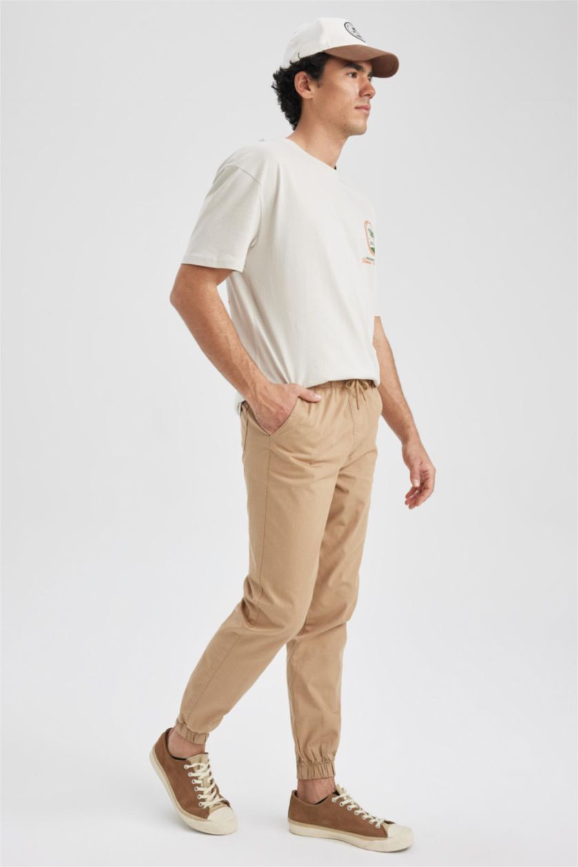 MAN Camel Jogger Slim Fit Pocket Trousers