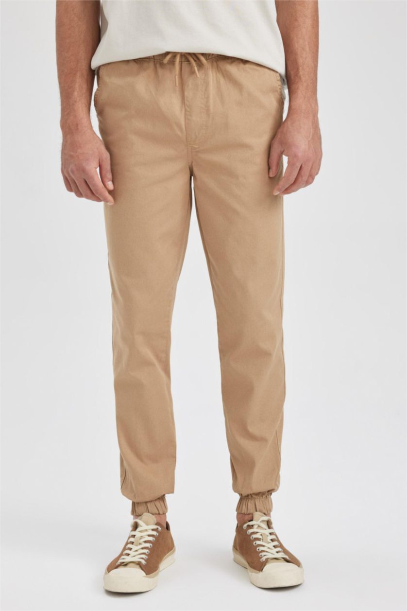 MAN Camel Jogger Slim Fit Pocket Trousers