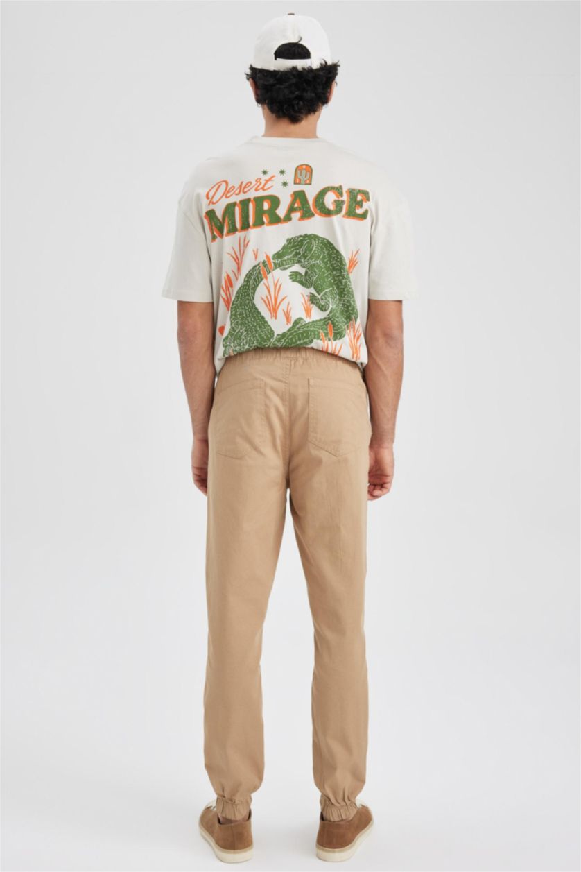 MAN Camel Jogger Slim Fit Pocket Trousers