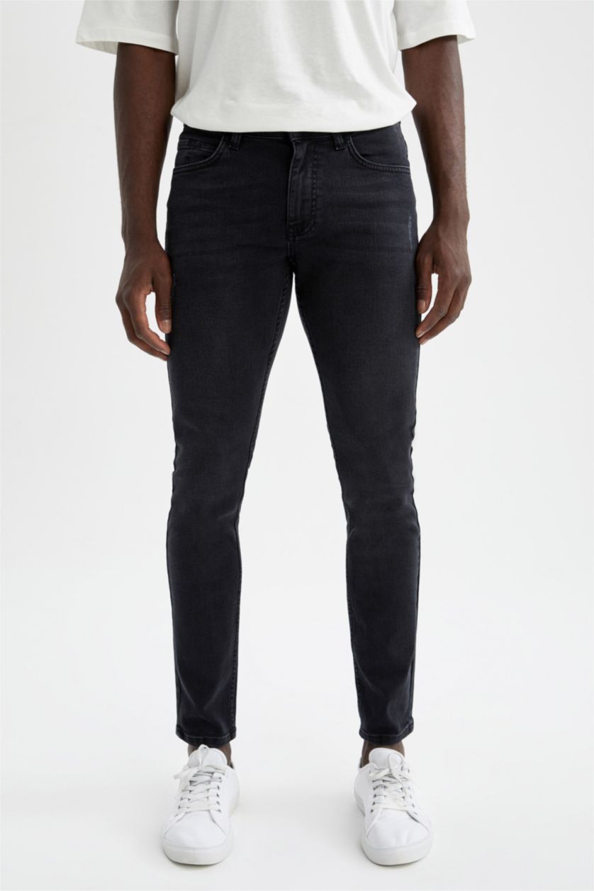 رجال أسود Carlo Skinny Fit Trousers