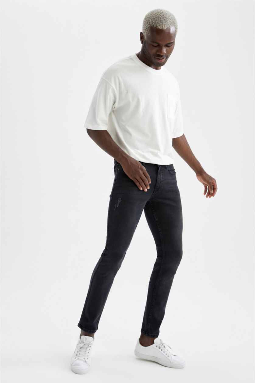 رجال أسود Carlo Skinny Fit Trousers