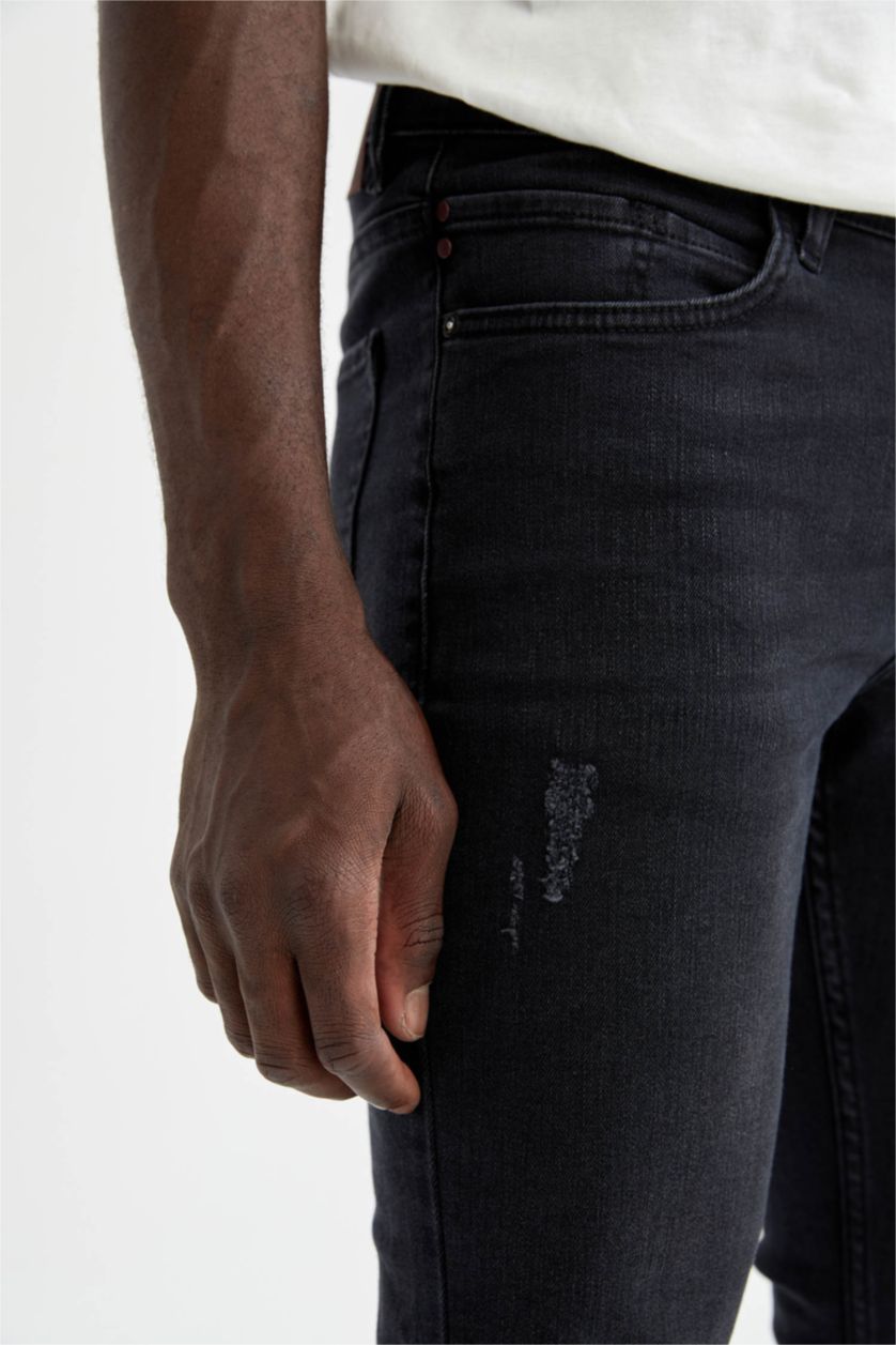 رجال أسود Carlo Skinny Fit Trousers