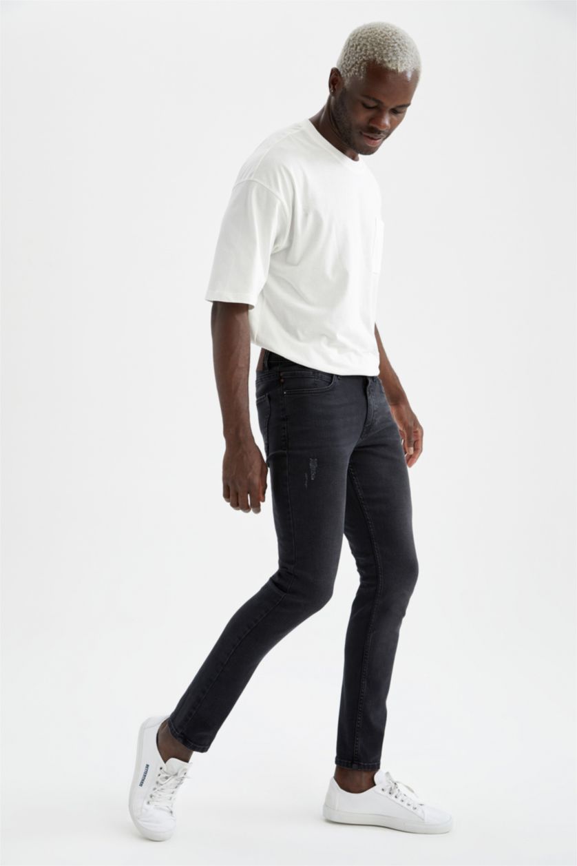 رجال أسود Carlo Skinny Fit Trousers