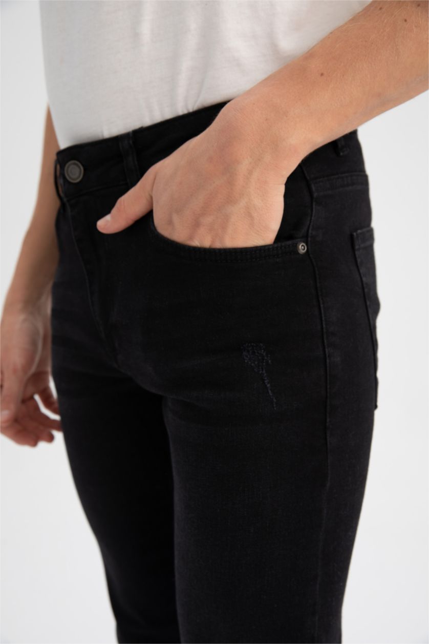 Men Black Carlo Skinny Fit Trousers