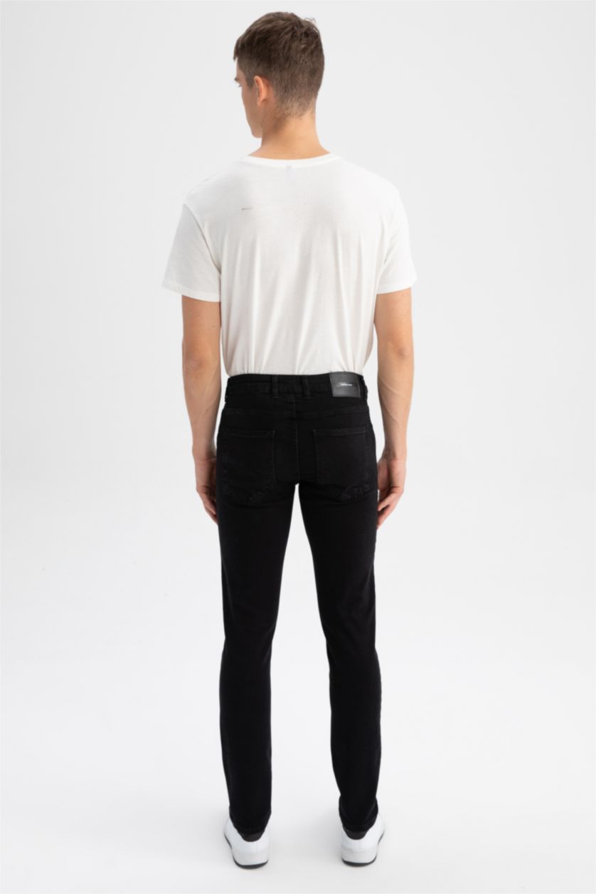 Men Black Carlo Skinny Fit Trousers