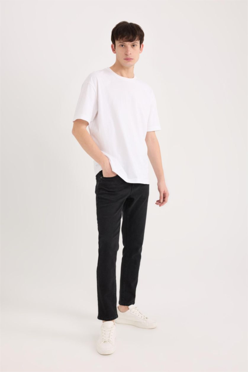 Мужчины Черный Carlo Skinny Fit из денима