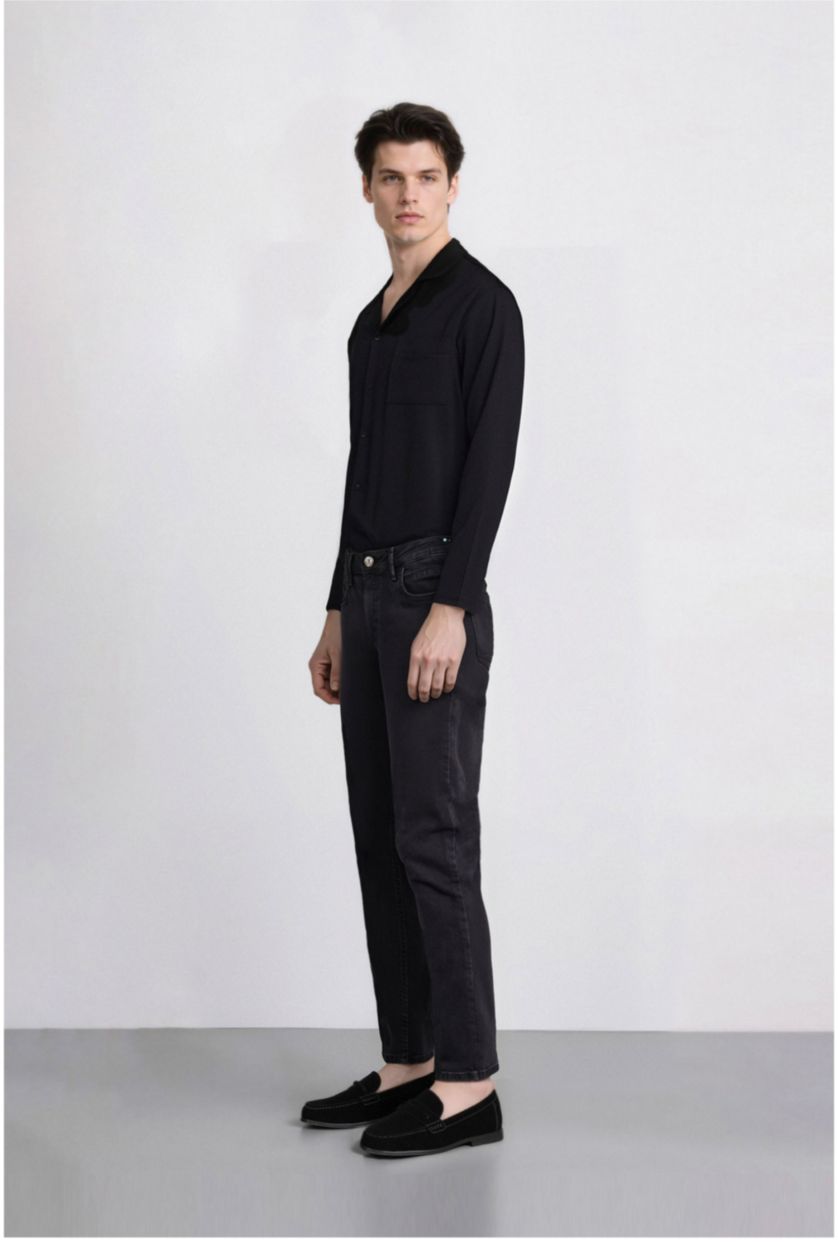 MAN Black Carlo Skinny Fit Normal Waist Skinny Leg Jeans