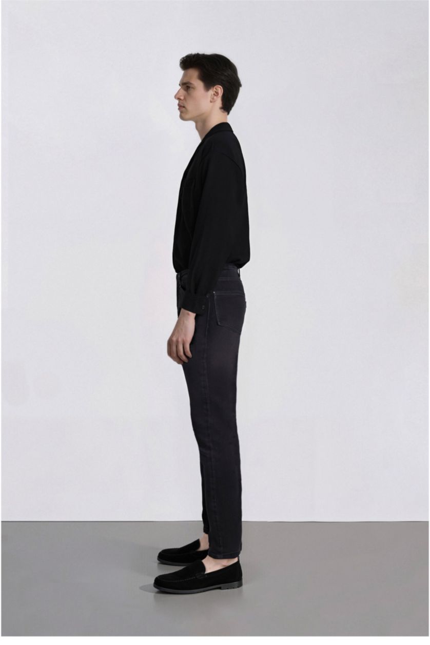 MAN Black Carlo Skinny Fit Normal Waist Skinny Leg Jeans