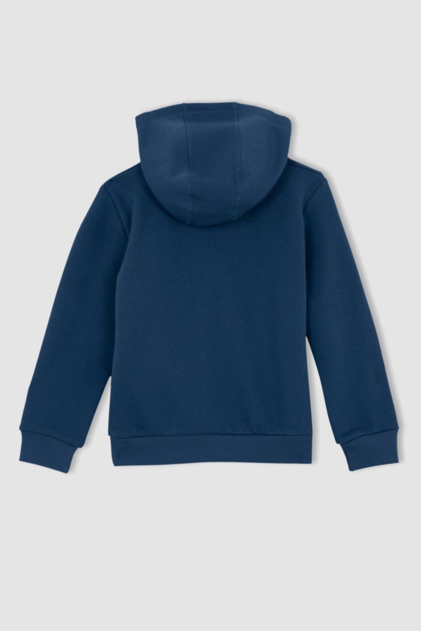 GARÇONS Indigo Sweat- Shirt Tissu Sweat Épais Coupe Régulière À capuche