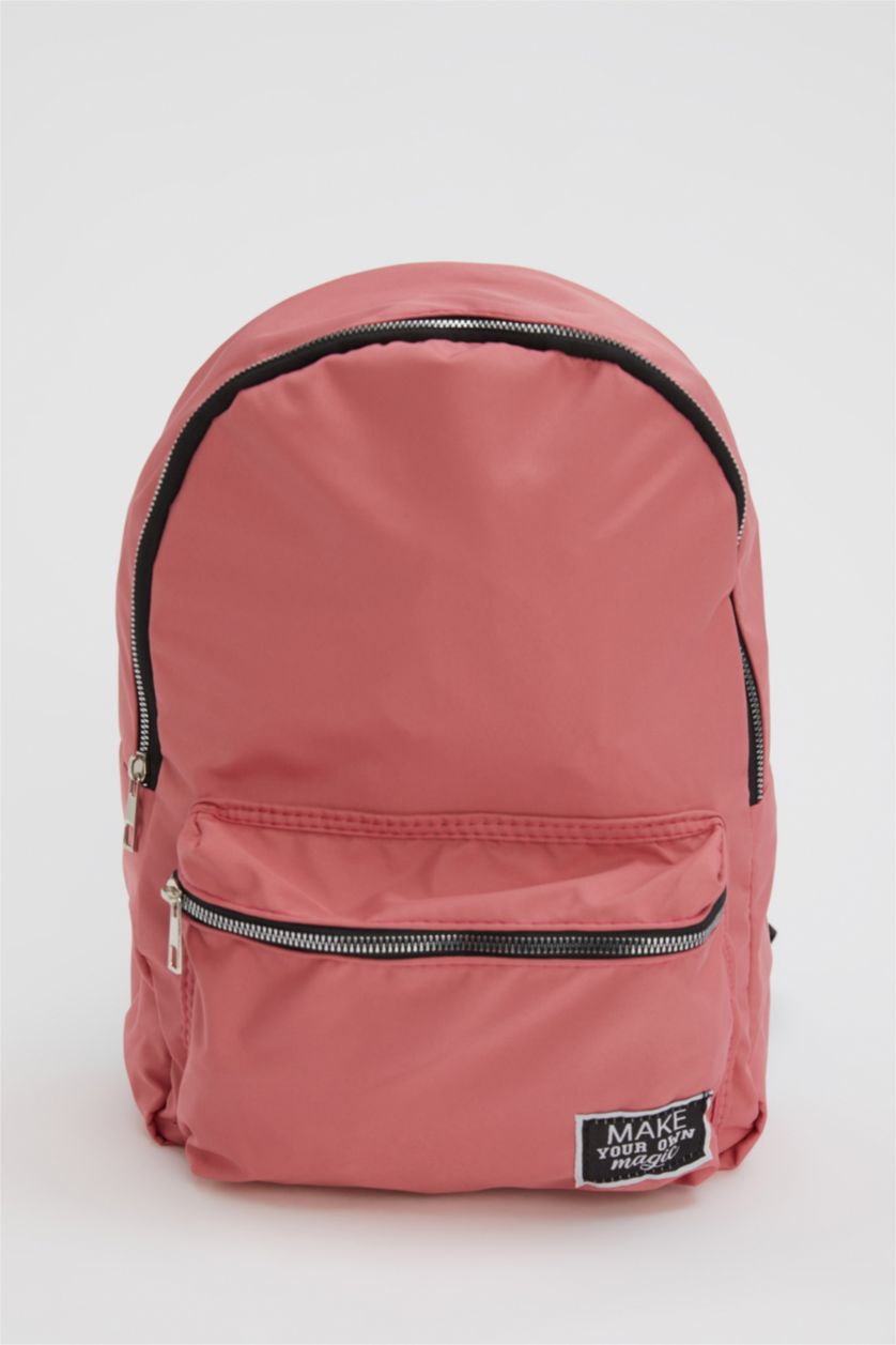 WOMAN Light Pink Women's Letter Printed Backpack