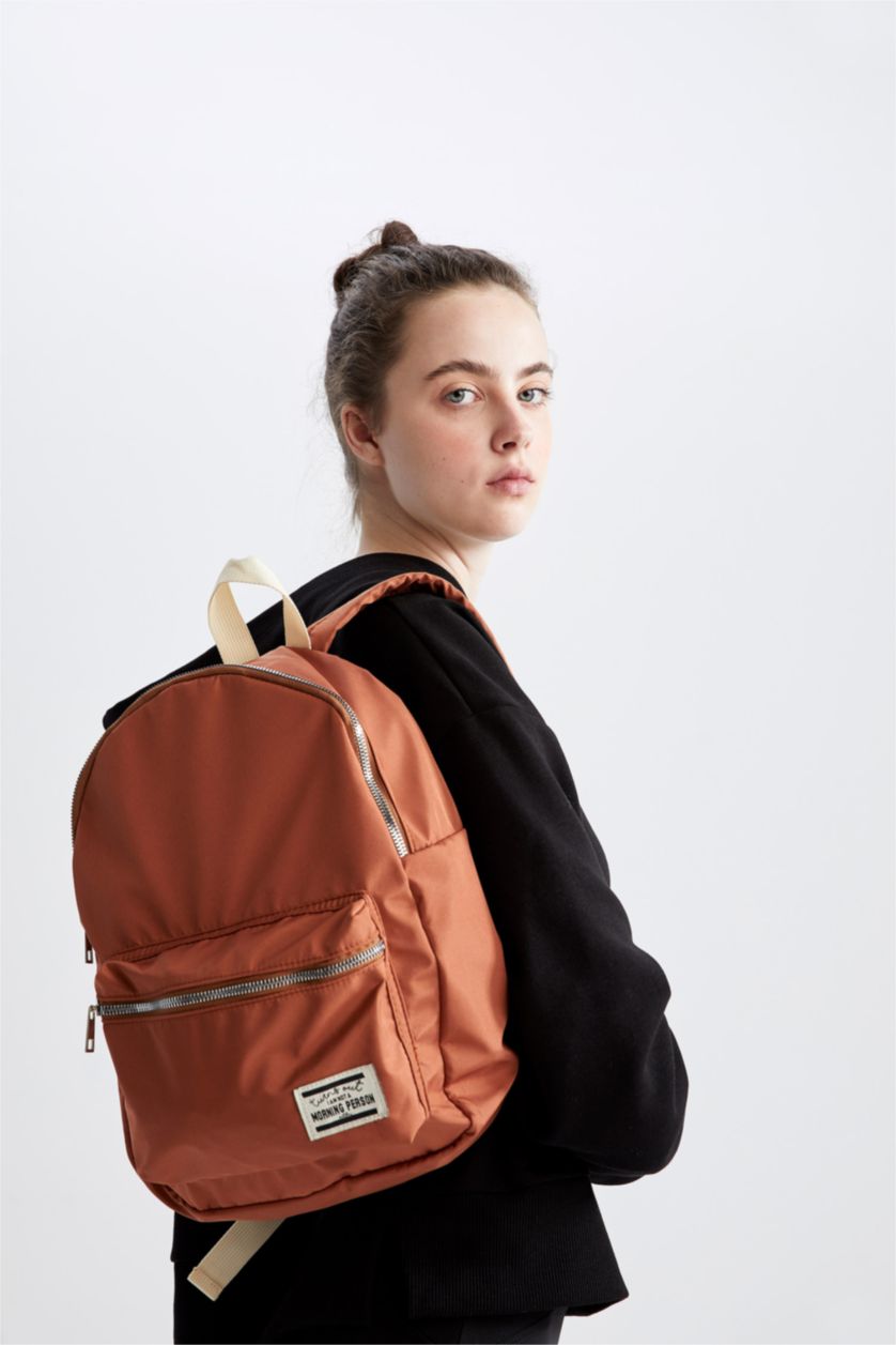 Женщины Светло коричневый Рюкзак с принтом, Школьная коллекция