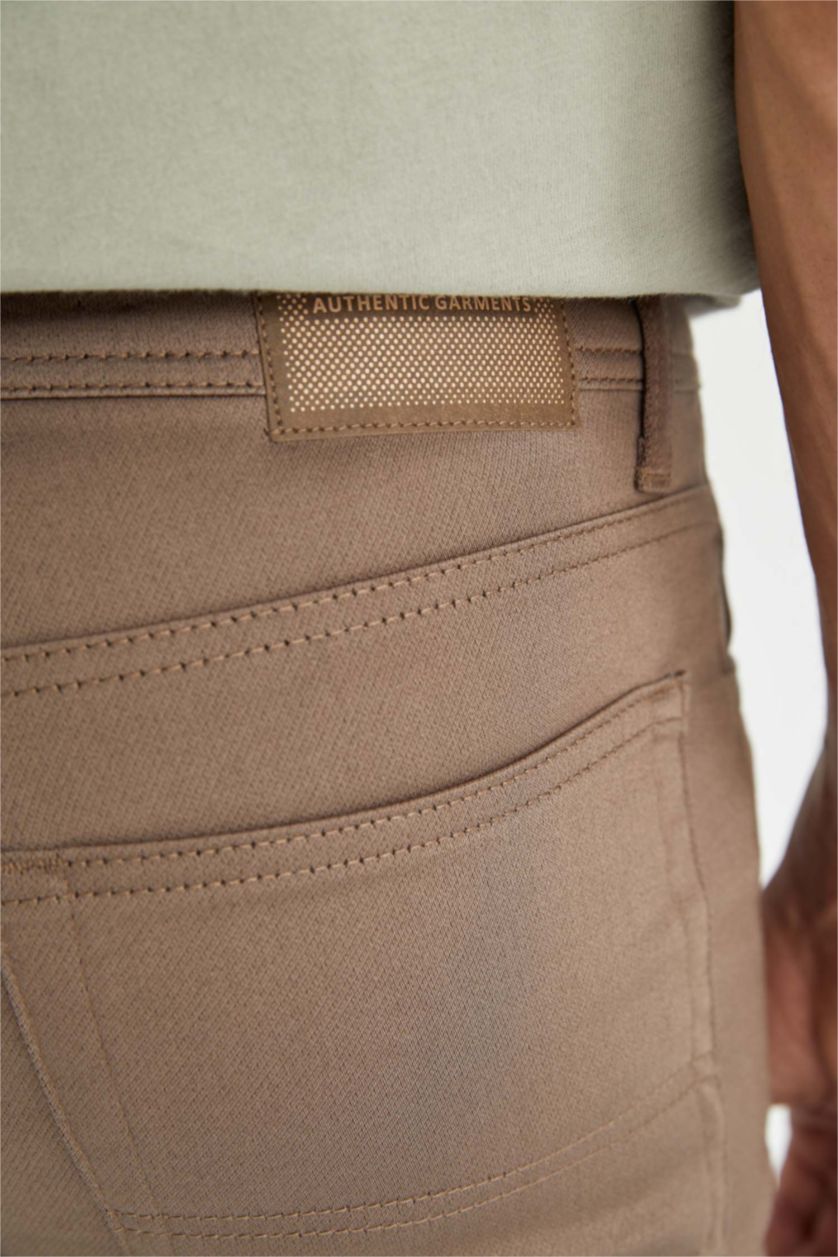 MAN Light Brown Slim Fit All-Direction Comfort Trousers