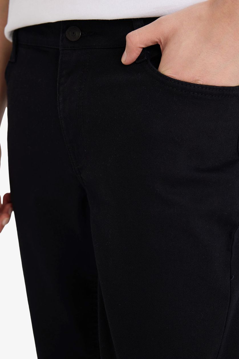 رجالي أسود بنطلون جينز بدرو سليم فيت