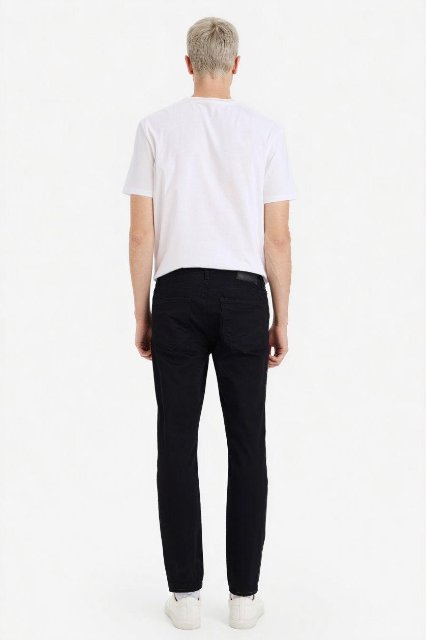 رجالي أسود بنطلون جينز بدرو سليم فيت