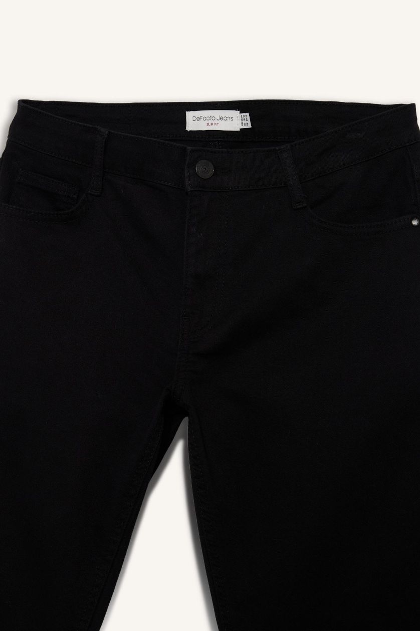 رجالي أسود بنطلون جينز بدرو سليم فيت