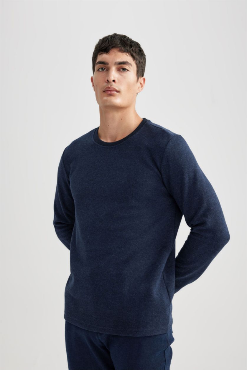 MAN NAVY Slim Fit Long Sleeve Body