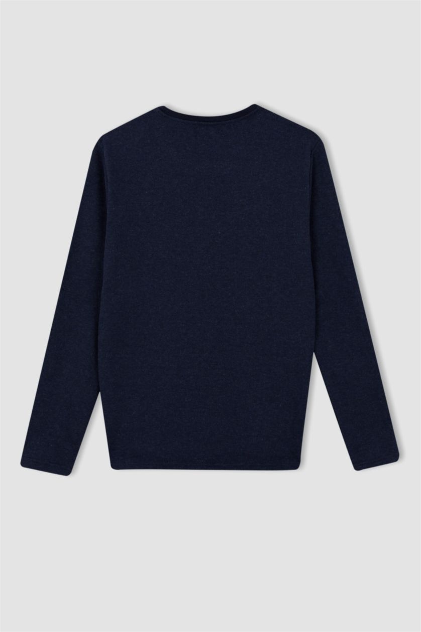 MAN NAVY Slim Fit Long Sleeve Body
