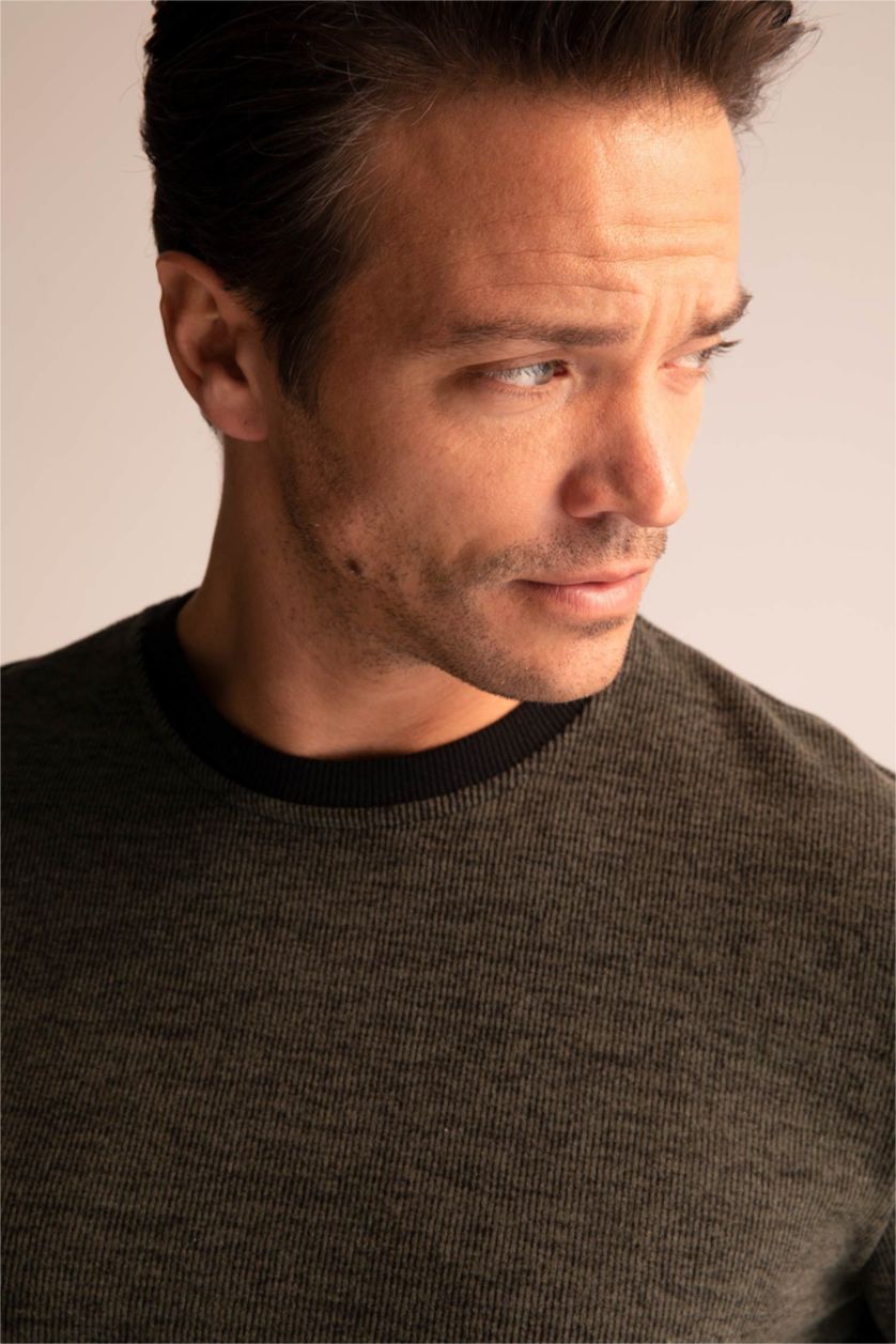 MAN Khaki Regular Fit Sweatshirt