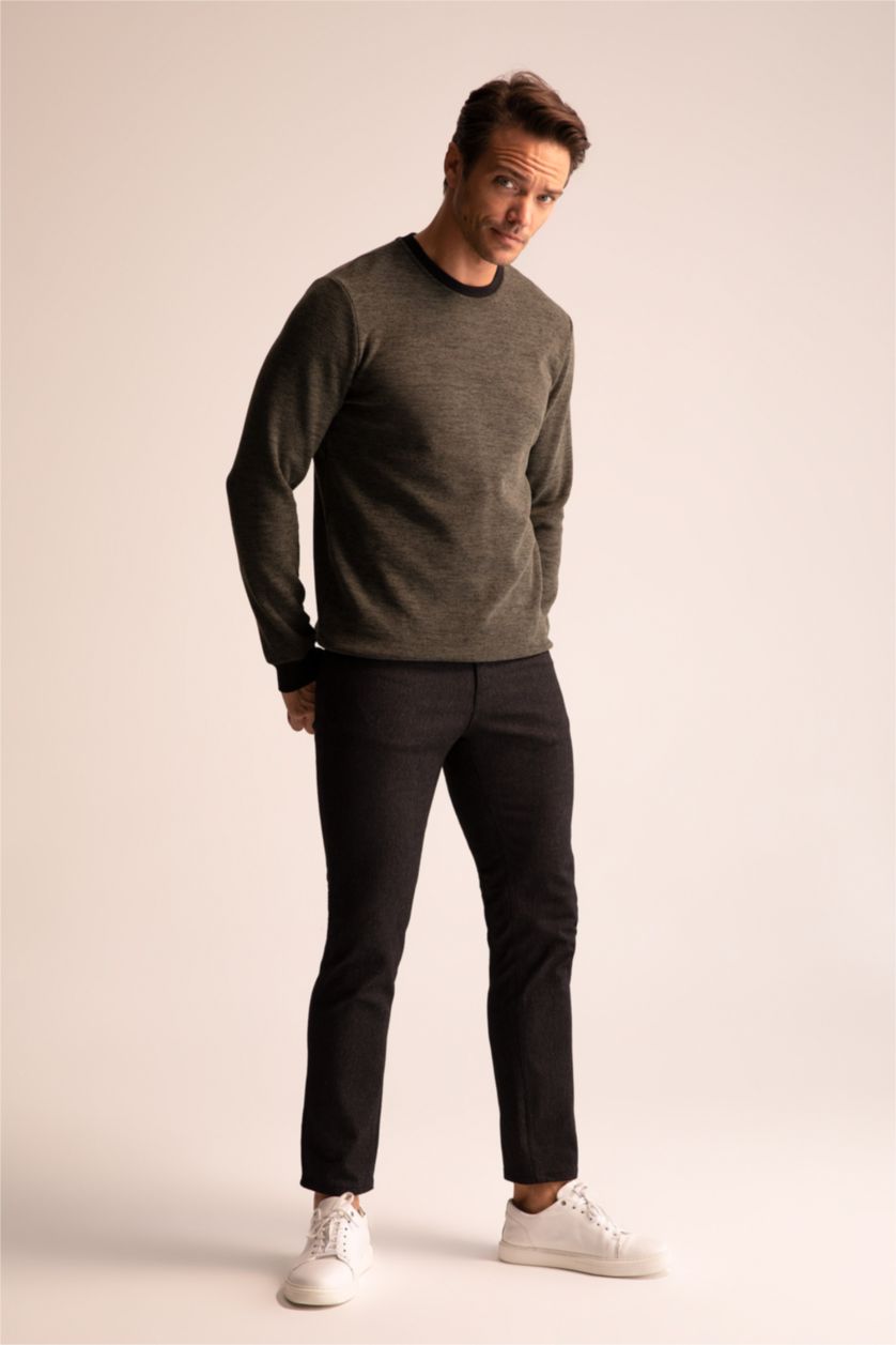 MAN Khaki Regular Fit Sweatshirt