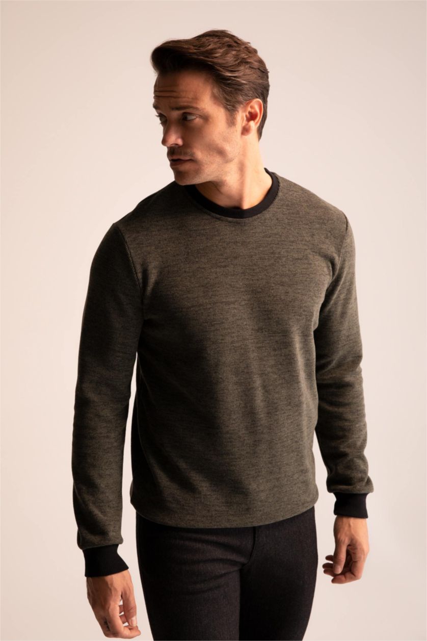 MAN Khaki Regular Fit Sweatshirt