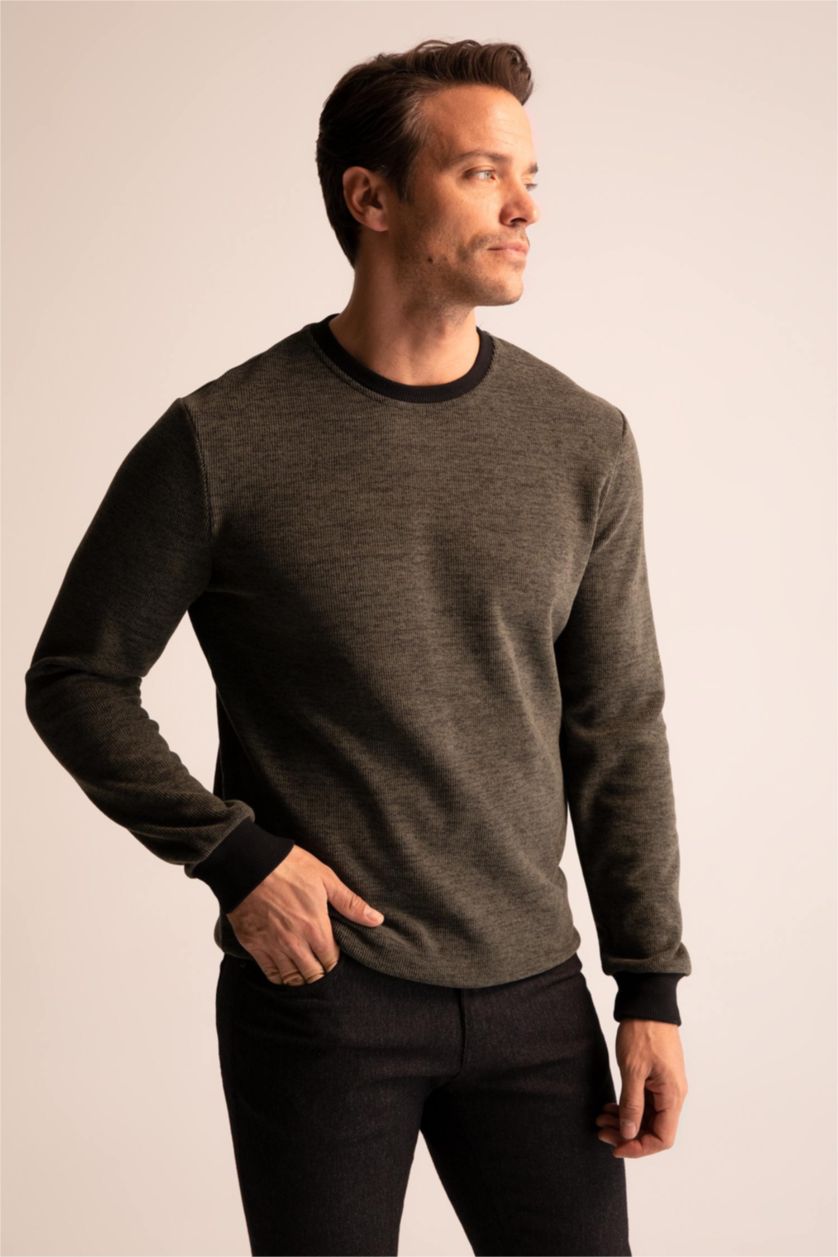 MAN Khaki Regular Fit Sweatshirt