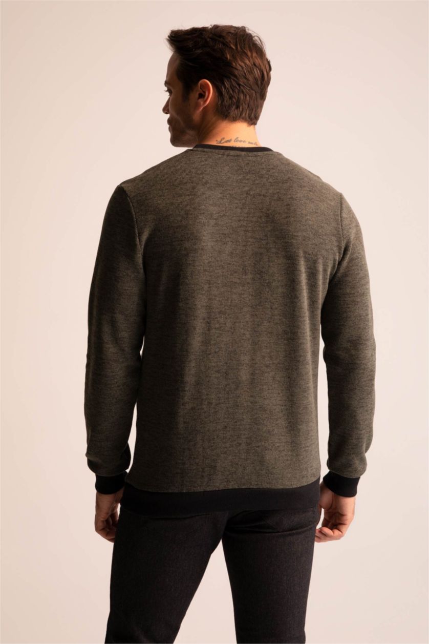 MAN Khaki Regular Fit Sweatshirt