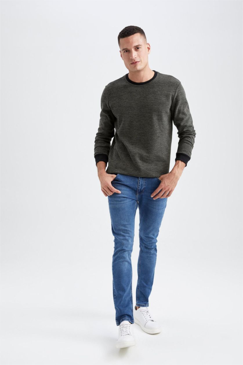 MAN Khaki Regular Fit Sweatshirt