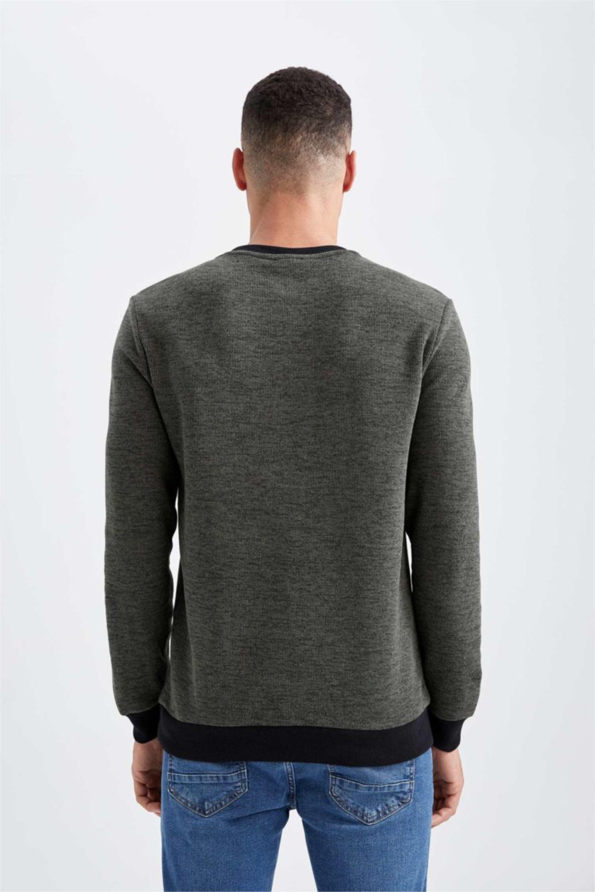 MAN Khaki Regular Fit Sweatshirt