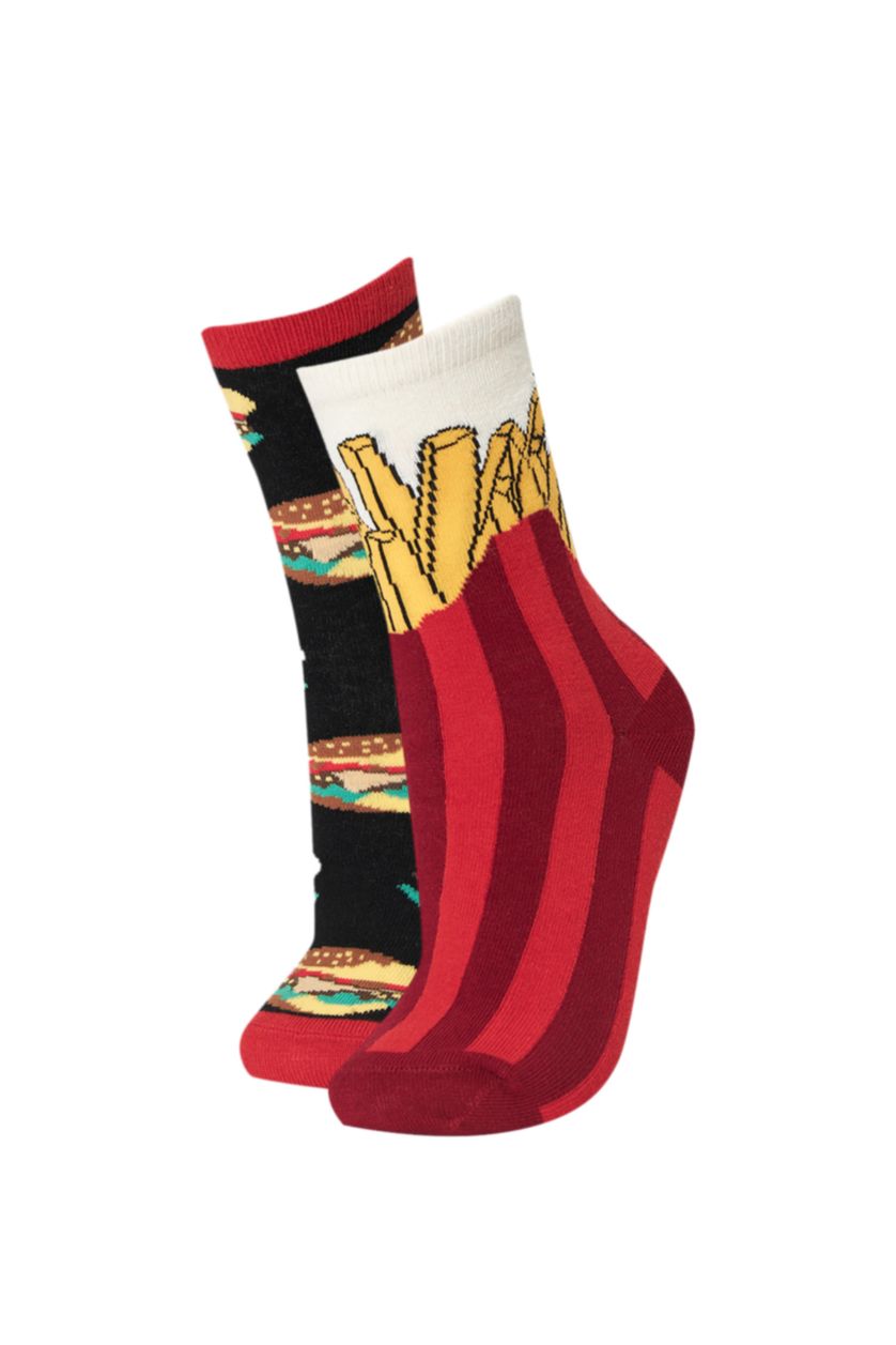 Kadın Karma Kadın 2'li Pamuklu Eğlenceli Çoraplar