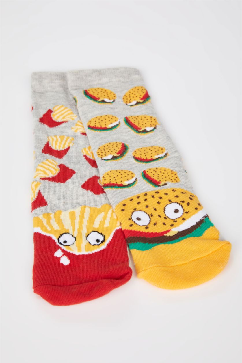 Kadın Karma 2'li Pamuklu Eğlenceli Çoraplar
