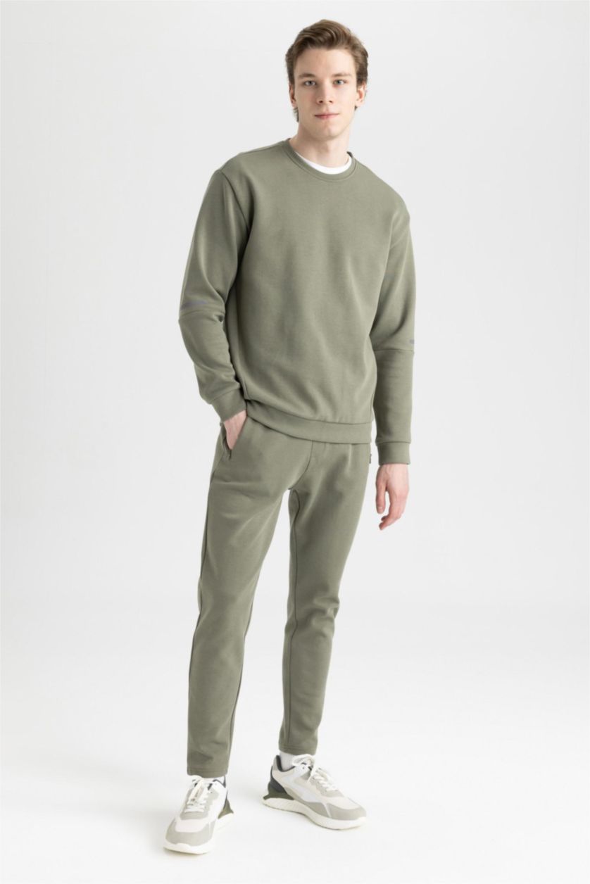 رجال كاكي فاتح سروال رياضي سليم فيت ستاندارت