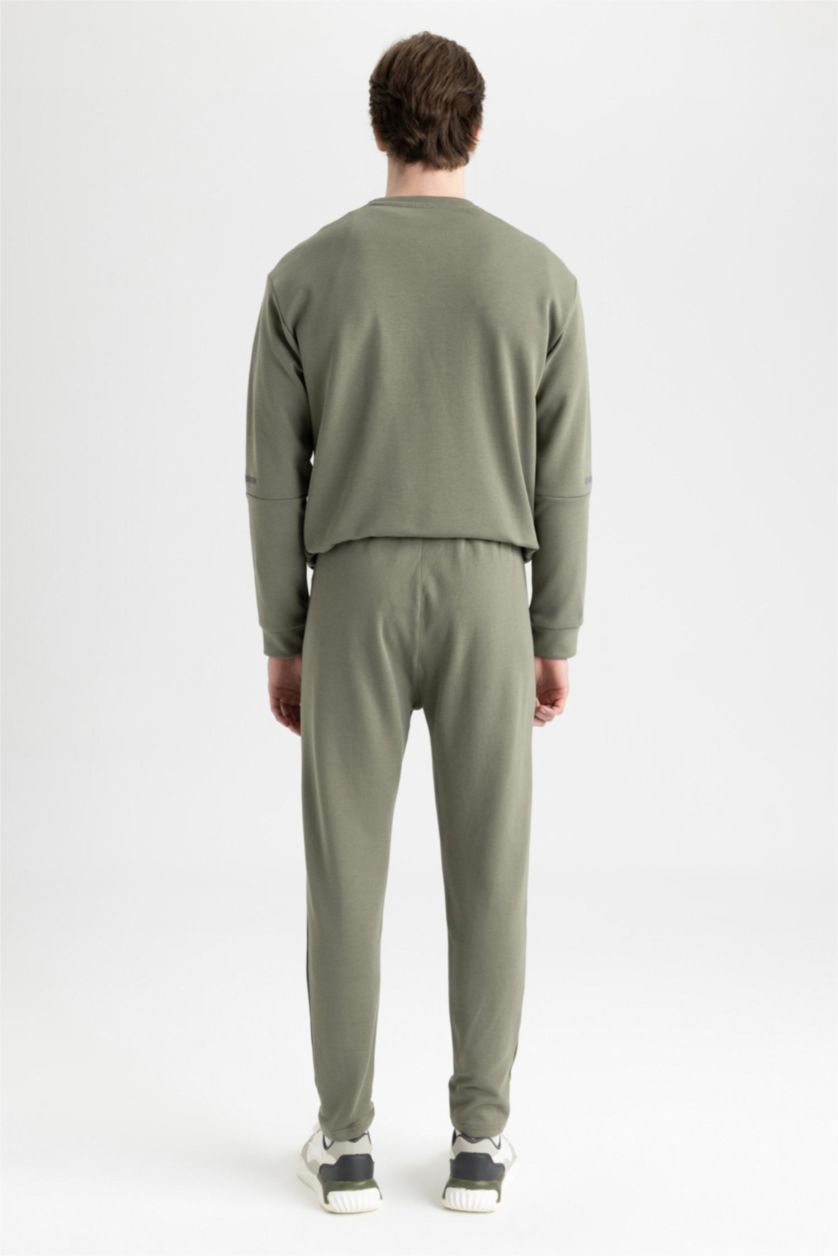 رجال كاكي فاتح سروال رياضي سليم فيت ستاندارت