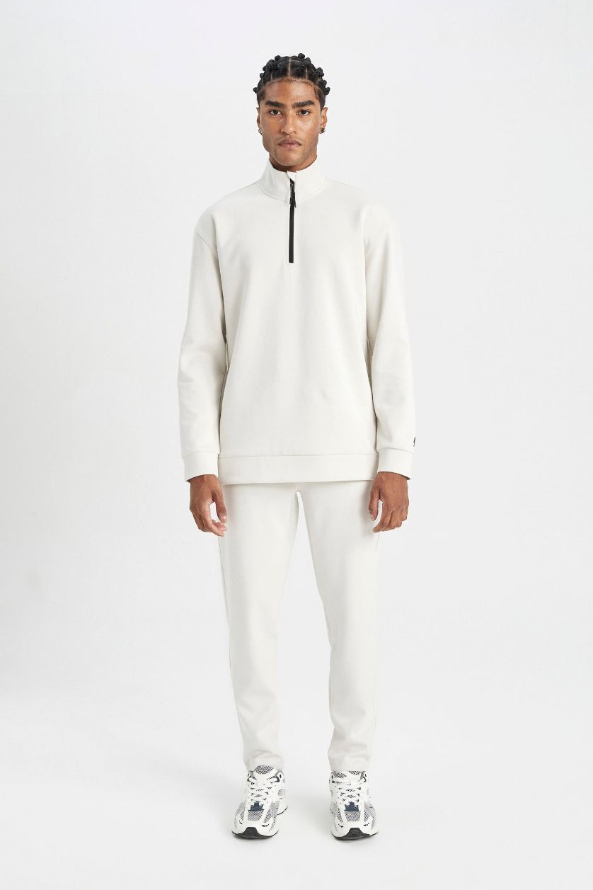 رجال اللون الحجري بنطلون بجامة رياضي سليم فيت من DeFactoFit