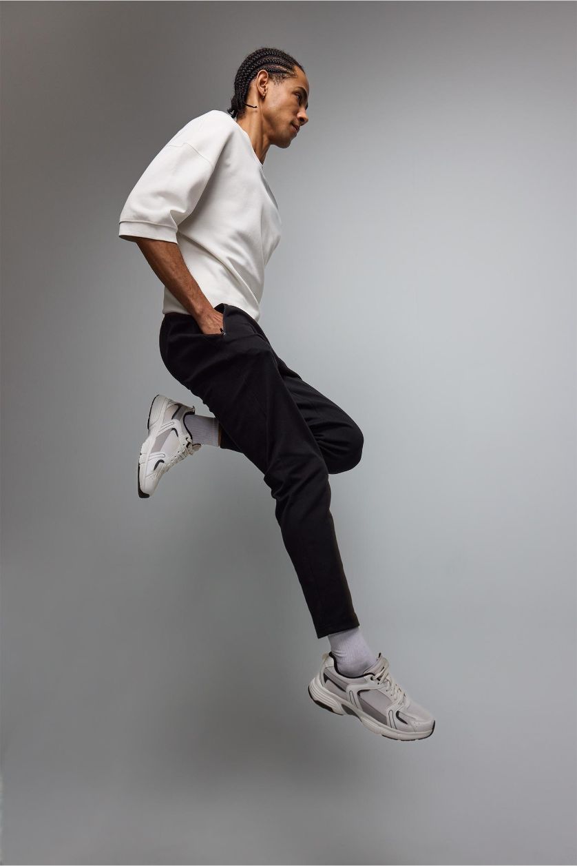 رجالي أسود بنطلون سويت بانتس جوجر بيزك سليم فيت من DeFactoFit