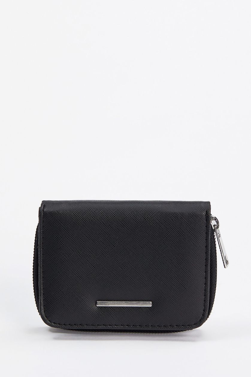 Kadın Siyah Kadın Fermuarlı Suni Deri Cüzdan