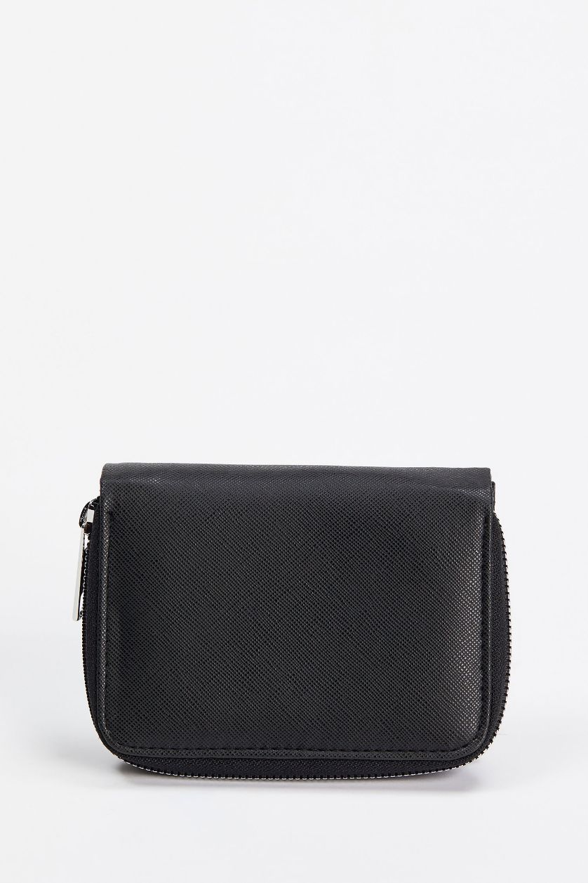 Kadın Siyah Kadın Fermuarlı Suni Deri Cüzdan